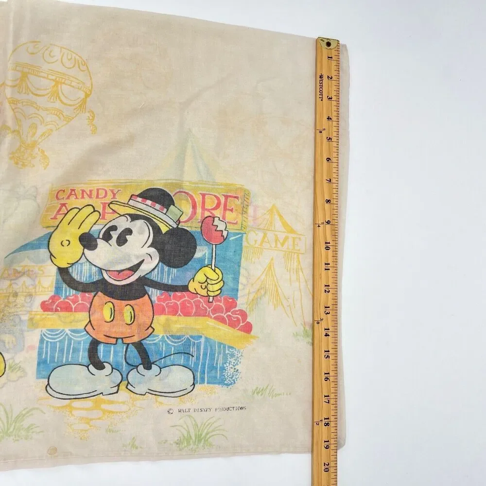 Vintage Disney Mickey Mouse, Donald, Minnie, Goofy, Huey and Dewey Pillowcase